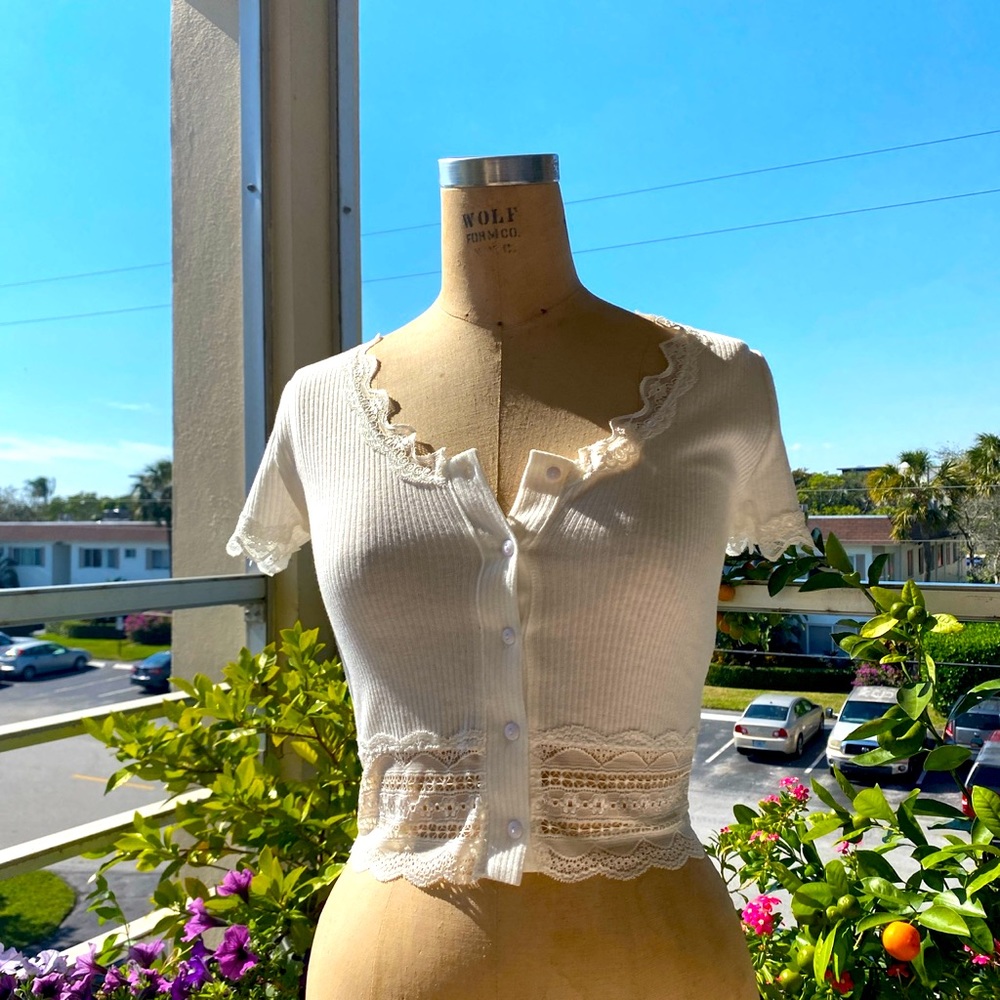 White lace top